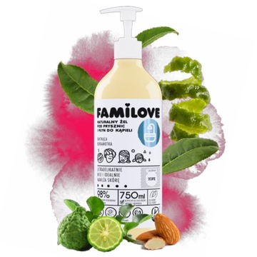 YOPE 2w1 Żel pod prysznic i płyn do kąpieli FAMILOVE 750ml Bergamotka