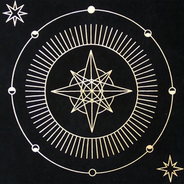 Квадратная скатерть Таро 20x20 дюймов Астрологический духовный стиль 5