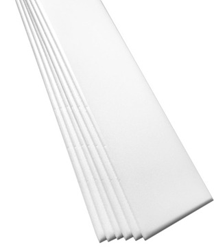 BIAŁE KASETONY ścienne PANELE DESKA P-08 1m2 / 6szt.