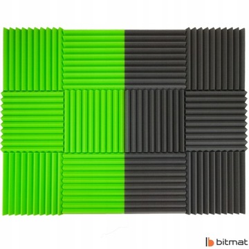 Панель клиновидного профиля 100см х 100см 2 акустических цвета, снижение реверберации