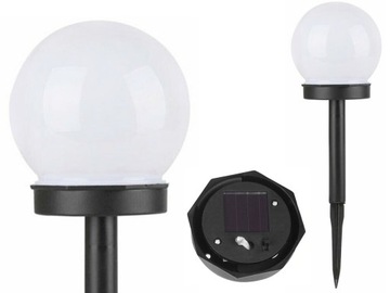 6 sztuk lampa solarna mleczna BIAŁA KULA 10cm P011