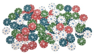 НАБОР ПОКЕРНЫХ ФИШЕК КОЛОДЫ КАРТ 100 шт.