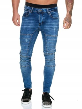 klasyczny Spodnie Jeans Męskie Rozciągliwe