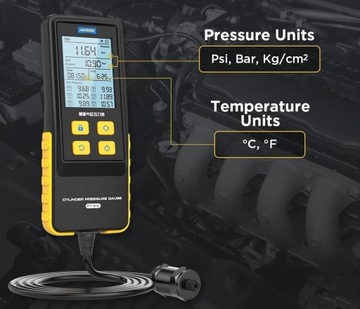 TESTER CYFROWY MIERNIK KOMPRESJI CYLINDRÓW MANOMETR KOMPRESJA 29bar 426psi