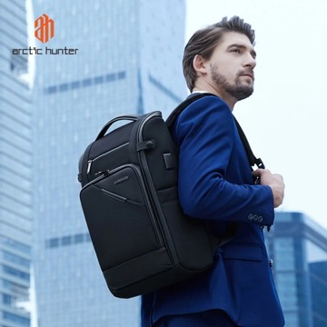 Рюкзак Arctic Hunter для ноутбука 15,6 B00675 с USB -синг -хамберным синим