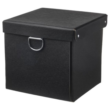 IKEA pojemnik NIMM z pokrywką CZARNY 16.5x16.5x15