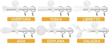ОДИНАРНЫЙ МЕТАЛЛИЧЕСКИЙ КАРДИН 19 мм 140 см УЗОРЫ