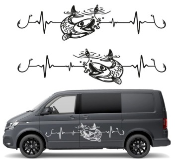 Nalepka Grafika na auto karavan Rybka Puls Života Fish 46x190