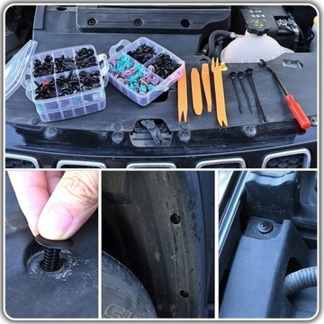 Набор запонок xxl, булавок, автомобильных зажимов, обивки + съемник 725