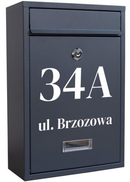Skrzynka na listy pocztowa ST, NAPIS- nadruk UV