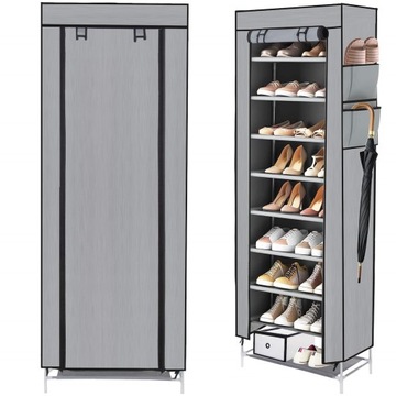 ШКАФ ДЛЯ ОБУВИ, ТКАНЬ, ТЕКСТИЛЬ, ПОЛКА ДЛЯ ОБУВИ, ГАРДЕРОБ КНИЖНЫЙ ШКАФ, 9 ПОЛОК, XL