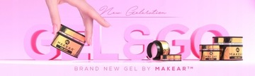 MAKEAR UV гель для наращивания ногтей GLITTER ICE PINK GG21 50мл