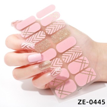 16x Kleje do paznokci Owijane plastry do paznokci za pomocą pilnika do paznokci Samoprzylepne styl G