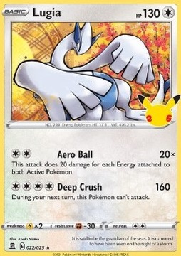 Holo Pokemon TCG Normalny - Lugia CEL 022