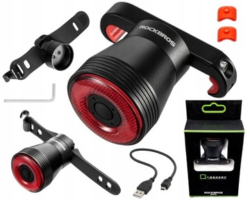 ROCKBROS Q5 USB 400 мАч светодиодный задний фонарь для велосипеда
