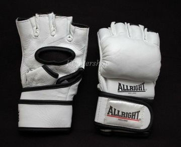 Перчатки для захвата Allright Gel MMA белая кожа r.S