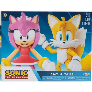 SONIC THE HEDGEHOG JAKKS PACIFIC ZESTAW RUCHOMYCH FIGUREK AMY + TAILS