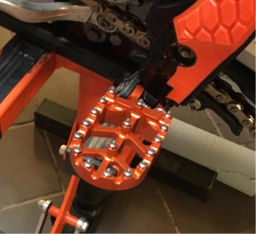 МОТОЦИКЛ ПОДНОЖКИ КОЛЫШКИ КОМПЛЕКТ KTM EXC SX F XS XC HUSQVARNA ОРАНЖЕВЫЙ