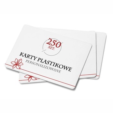 Karty plastikowe personalizowane -250 sztuk