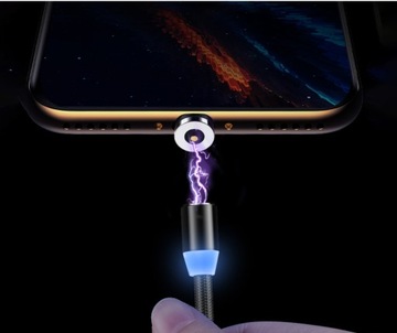 МАГНИТНЫЙ КАБЕЛЬ 3В1 IPHONE MICRO USB C