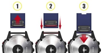 ТЕМНО-СИНИЙ ремешок Garmin FENIX 6X PRO QuickFit 26 мм