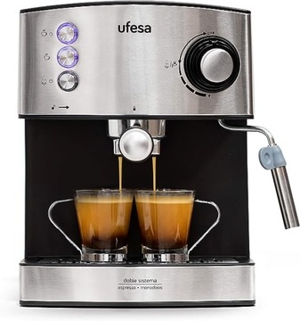 Kolbowy ekspres ciśnieniowy do kawy Ufesa CE7255 850 W srebrny/szary 20 bar