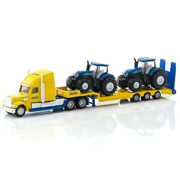 1805-SIKU LAWETA LKW Z TRAKTORAMI NEW HOLLAND 1:87