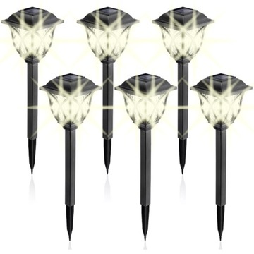 LAMPA SOLARNA OGRODOWA LED LATARNIA LAMPION 6 szt.
