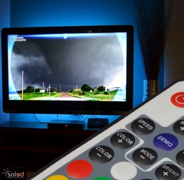 Podświetlenie LED TV telewizora USB z pilotem RGBW