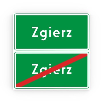 Lego Custom Kafelek Tile 2x4 Nadruk Znak Początek Koniec Miasto Zgierz
