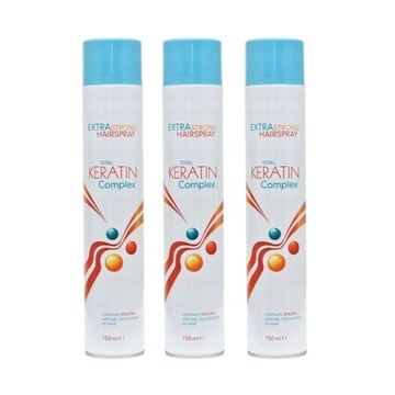 LAKIER Do włosów KERATIN COMPLEX 750ml - 3 szt