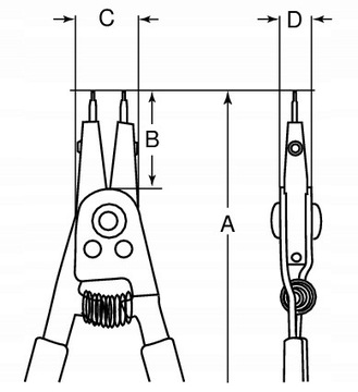BAHCO 2928-250 ЩИПЦЫ ДЛЯ КОЛЬЦ SEGER 32-102