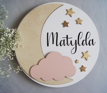 Светодиодный ночник 37 см ЛУНА ИМЯ