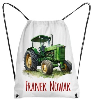 WOREK PLECAK do przedszkola CIĄGNIK TRAKTOR + imię