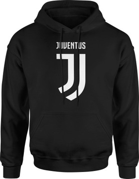 MĘSKA BLUZA Z KAPTUREM JUVENTUS BAWEŁNIANA ROZ M DRESOWA NADRUK Z NADRUKIEM