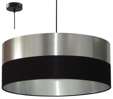 LAMPA WISZĄCA SUFITOWA ABAŻUR FI35CM ALU/CZAR LOFT