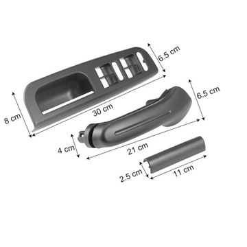 РУЧКА ДВЕРНАЯ РУЧКА ДЛЯ VW GOLF BORA JETTA 4MK4 ЛЕВАЯ ПРАВАЯ МАТОВАЯ 3 ШТ.