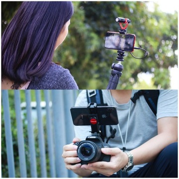 Штатив-держатель для телефона с холодным башмаком для лампы