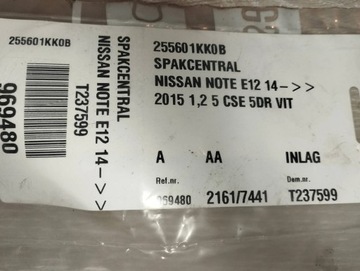 NISSAN NOTE (E12) 2015 PANEL ŘÍZENÍ PŘEPÍNAČE
