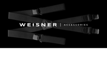 WEISNER X Black | CZARNE SZELKI DO SPODNI GARNITURU NA WESELE ELEGANCKIE