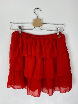 Czerwona spódnica z falbankami Diverse M/38