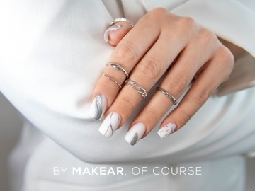 Metallic Gel металлик гель для декора жидкий серебристый металл Makear 5мл