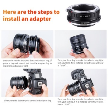 Переходник NIKON F AI на CANON EOS R RF RP R3 R5 R6 R8 R50 K&F