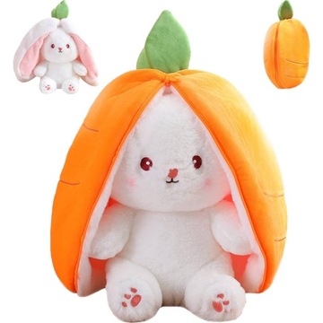 ПЛЮШЕВАЯ ИГРУШКА-МАСКОТ УШКИ КРОЛИКА-МОРКОВКИ 2в1 ЗАЯЦ В МОРКОВКЕ 25 СМ