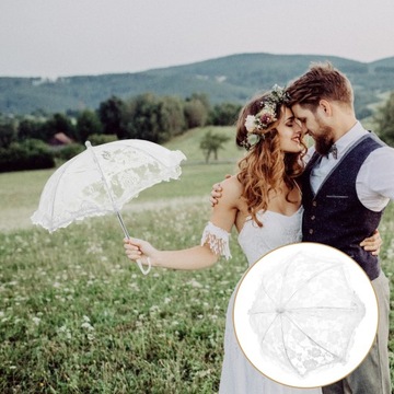 ТОРЖЕСТВЕННЫЕ СВАДЕБНЫЕ ЗОНТЫ С КРАСИВЫМИ КРУЖЕВНЫМИ УЗОРАМИ