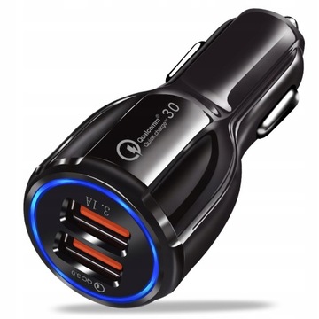 SZYBKA ŁADOWARKA SAMOCHODOWA QC 3.0 20W 3.1A QUICK CHARGE 3.0