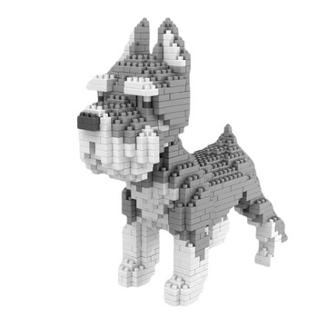KLOCKI ZESTAW Model Psa Schnauzer 880 Elementów DOG