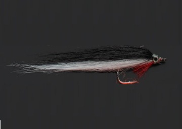 Flash Minnow streamer wolno tonący BLACK 9cm #1/0