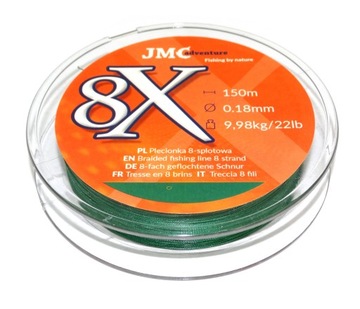 JMC ADVENTURE Plecionka wędkarska 0.18 MM 150m