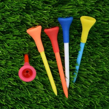 20pcs 83mm plastic golf tees rubber cushion